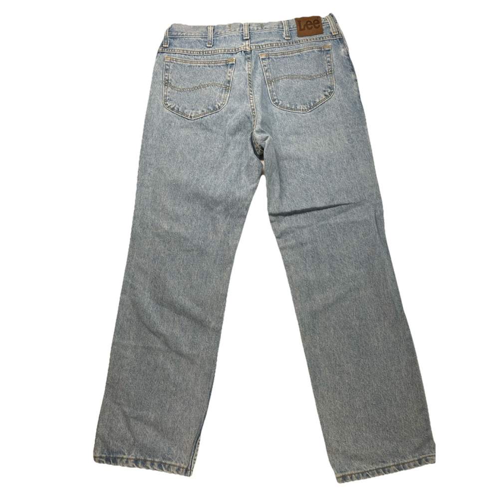 Lee Jeans Men's Size 36x32 Blue Denim, Baggy Straight Leg, Light Wash
